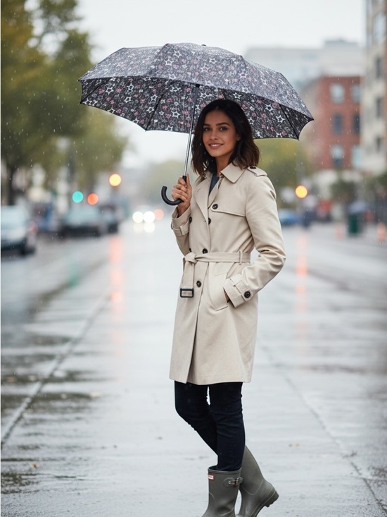 Steve Madden Accessories - Steve Madden Star Pattern Purple Umbrella Auto Open 42”